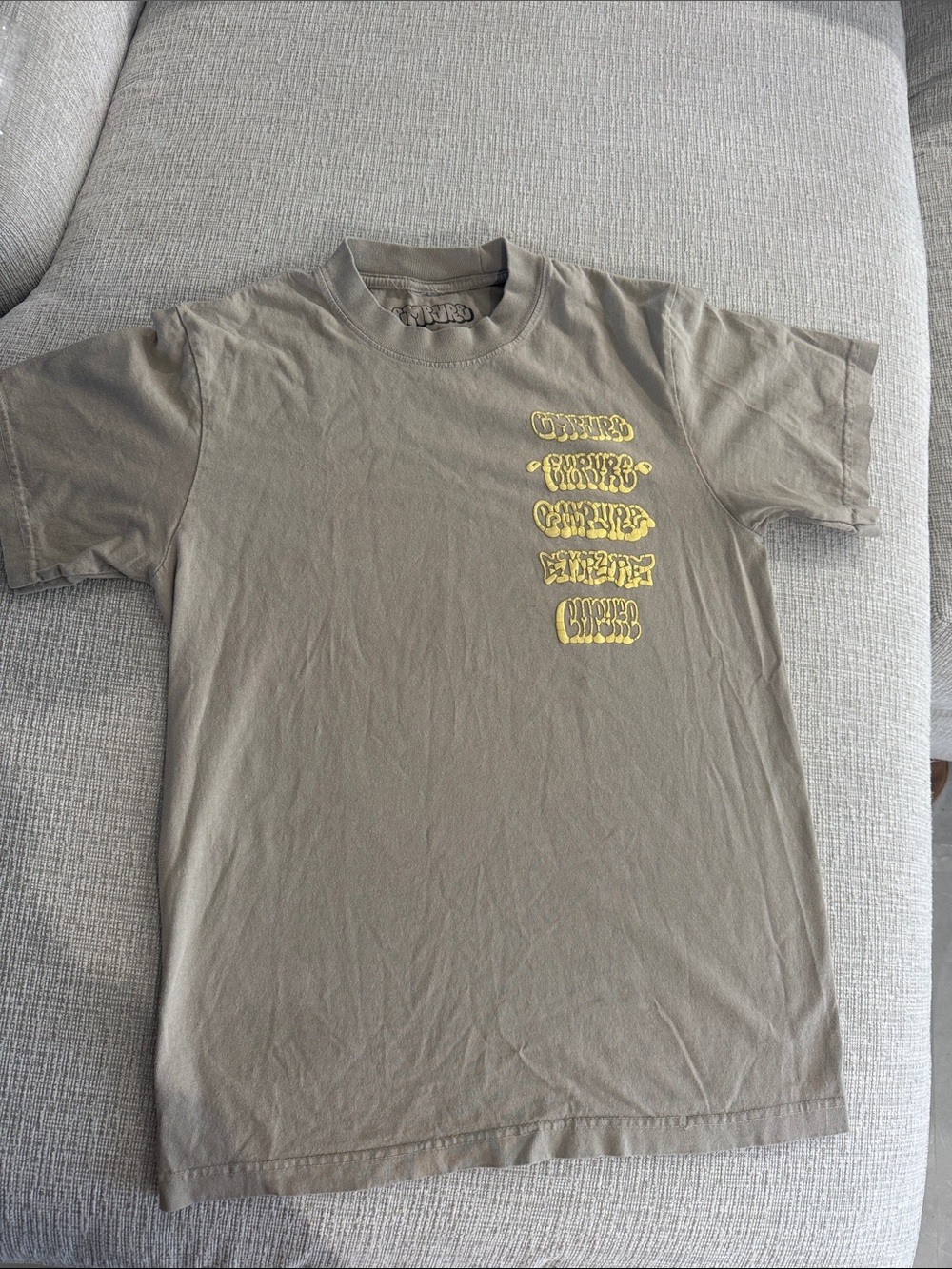 Unbranded Olive Green Graphic Crew Neck T-Shirt